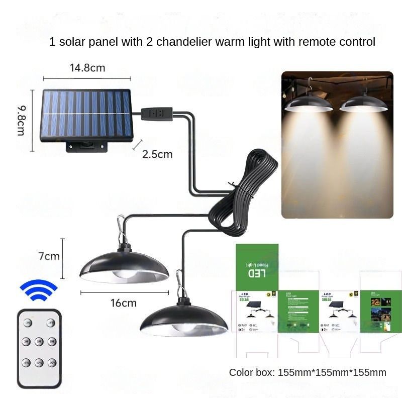 The new split solar chandelier can be home indoor garden lights camping lights human induction solar lights