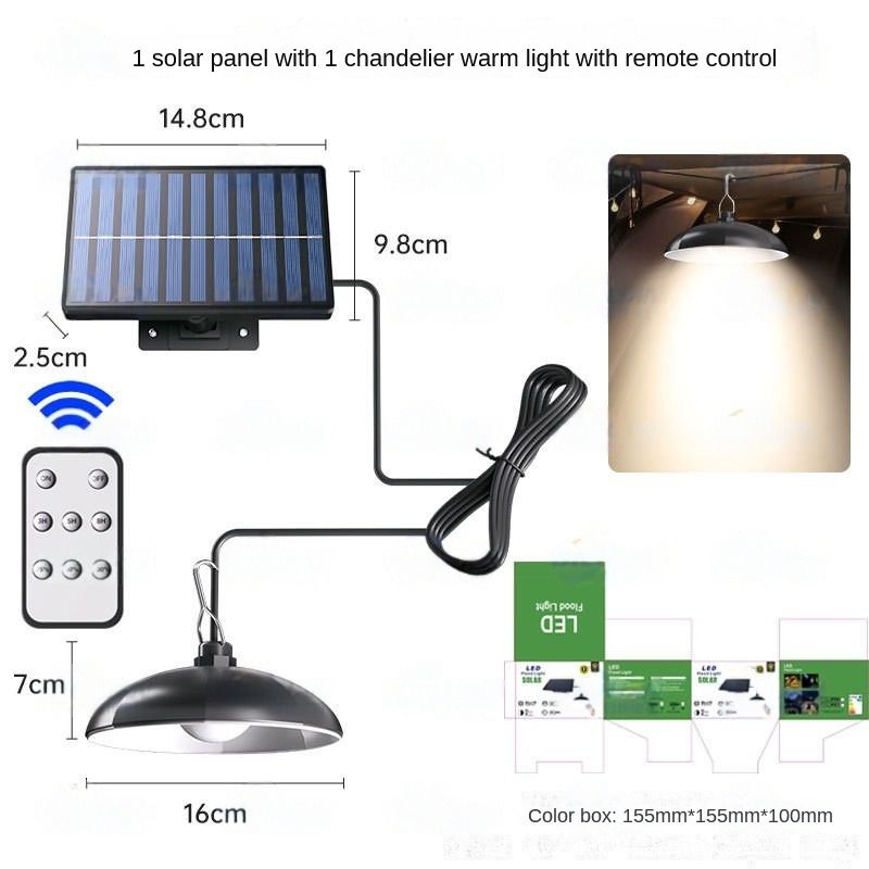 The new split solar chandelier can be home indoor garden lights camping lights human induction solar lights