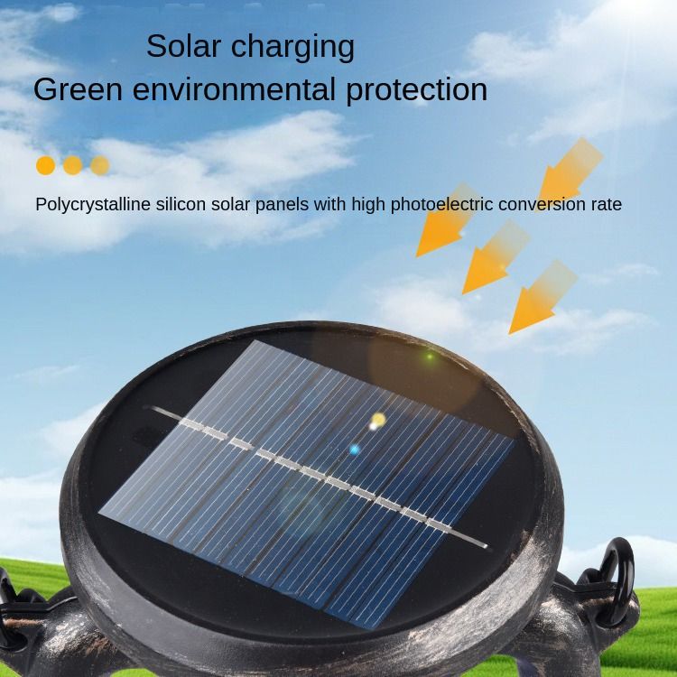 Camping Courtyard Garden atmosphere LED lights Camping retro horse lights Outdoor rechargeable solar hand-held lanterns
