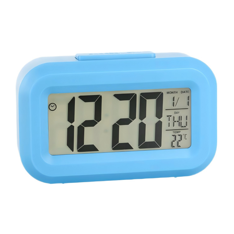 Home multi-purpose digital alarm clock with glow-in-the-dark solid color clock alarm for students and children gifts