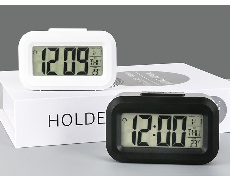 Home multi-purpose digital alarm clock with glow-in-the-dark solid color clock alarm for students and children gifts