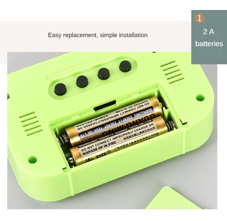 Home children multi-functional digital alarm clock with glow-in-the-dark function solid color alarm clock with cartoon head, a wonderful gift for students and children