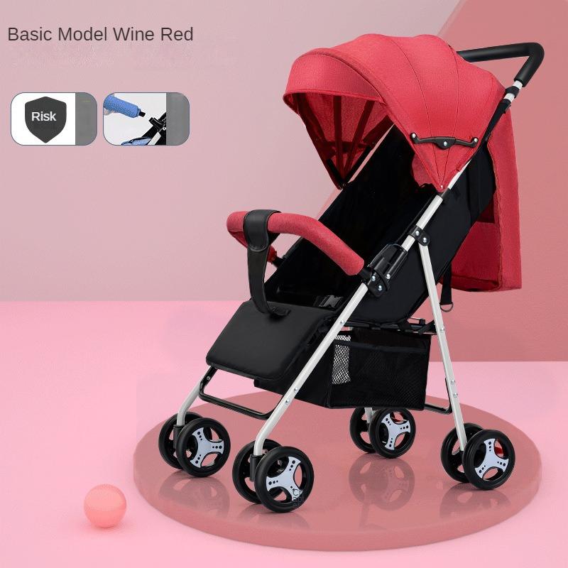 A comfortable, lightweight and foldable baby four-wheel stroller for children aged 0 months to 3 years can rotate in both directions with a sunshade,The pull rod can be adjusted ,a warm baby carriage