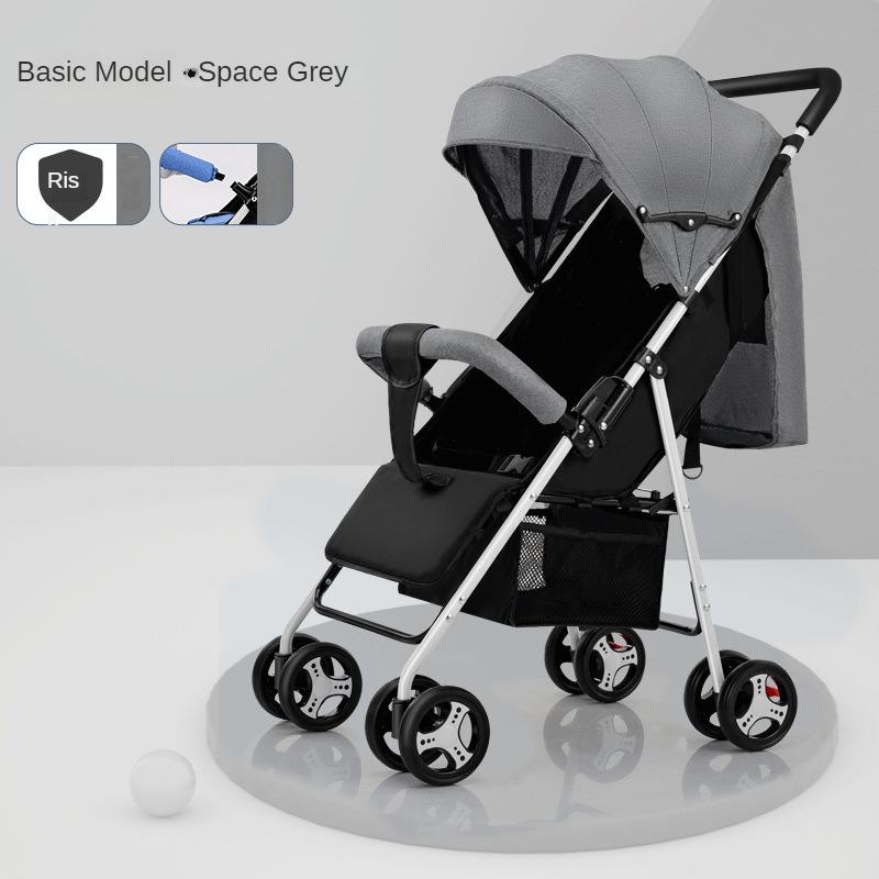 A comfortable, lightweight and foldable baby four-wheel stroller for children aged 0 months to 3 years can rotate in both directions with a sunshade,The pull rod can be adjusted ,a warm baby carriage