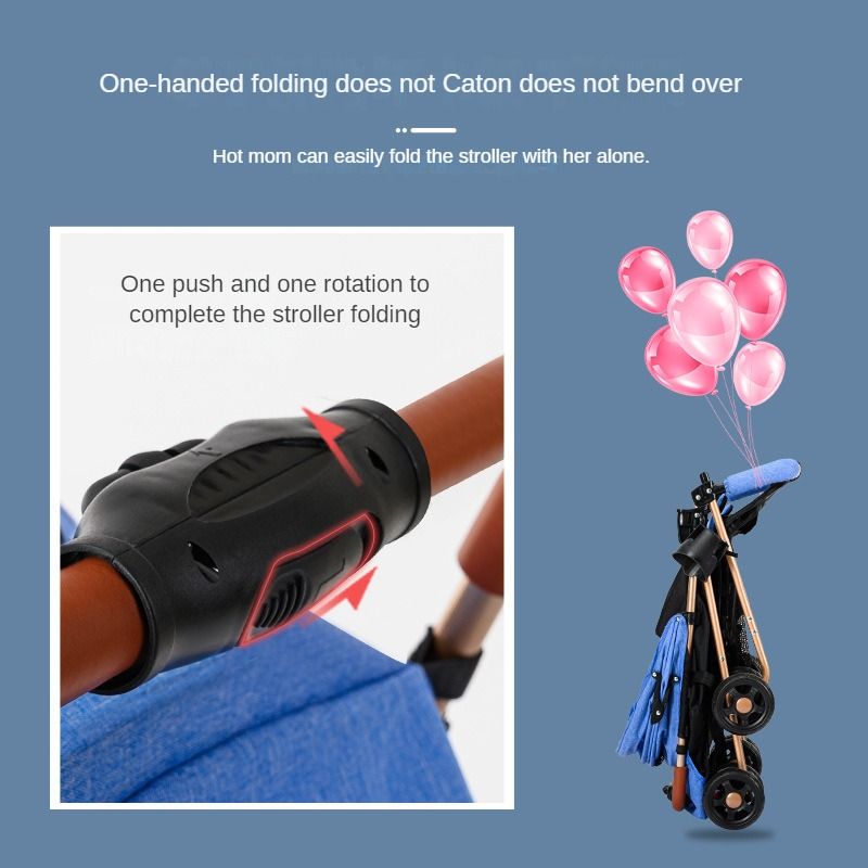 A comfortable, lightweight and foldable baby four-wheel stroller for children aged 0 months to 3 years can rotate in both directions with a sunshade,The pull rod can be adjusted ,a warm baby carriage
