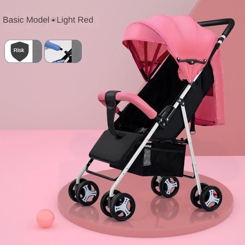 A comfortable, lightweight and foldable baby four-wheel stroller for children aged 0 months to 3 years can rotate in both directions with a sunshade,The pull rod can be adjusted ,a warm baby carriage