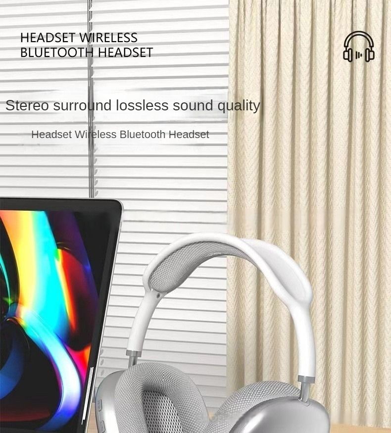 Best-selling over-ear P9 Pro Max Bluetooth headphones with cotton wireless noise cancellation and ultra-long-lasting sports Bluetooth headphones