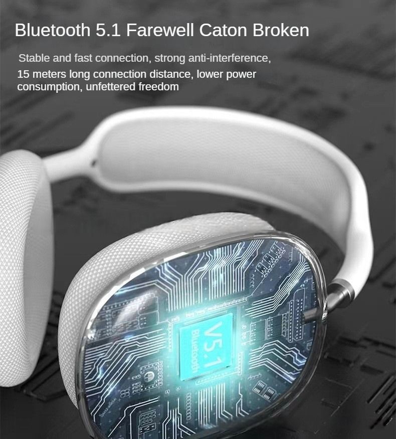 Best-selling over-ear P9 Pro Max Bluetooth headphones with cotton wireless noise cancellation and ultra-long-lasting sports Bluetooth headphones