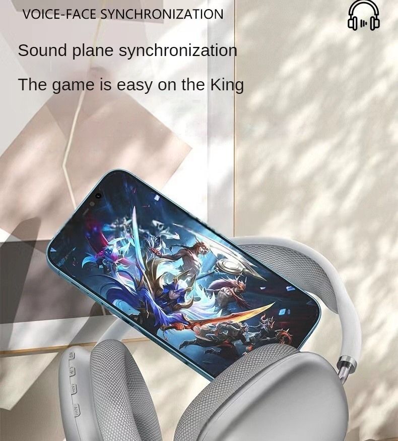 Best-selling over-ear P9 Pro Max Bluetooth headphones with cotton wireless noise cancellation and ultra-long-lasting sports Bluetooth headphones