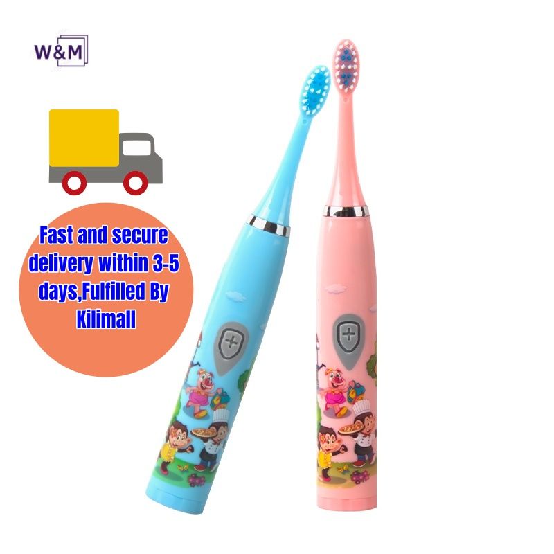 Hilton Kids Electric Toothbrush Waterproof Sonic toothbrush with both USB charging and battery 2 modes.