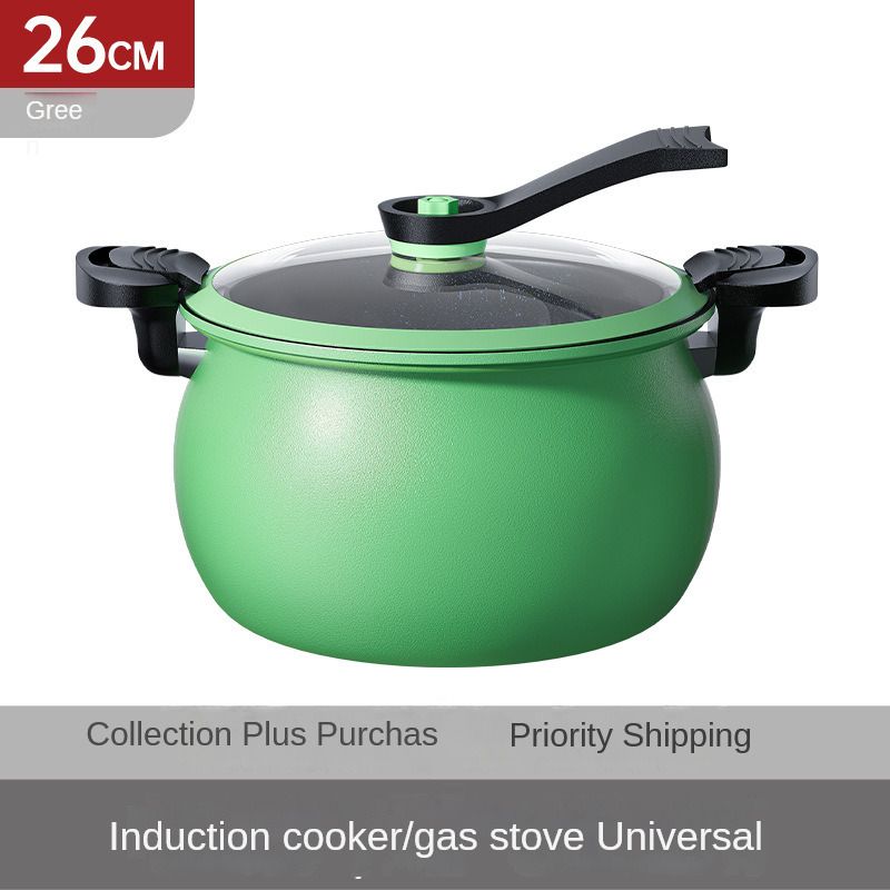 New non-stick soup pot, household pressure cooker, simmered micro-pressure pot, chubby soup pot, multi-functional soup pot