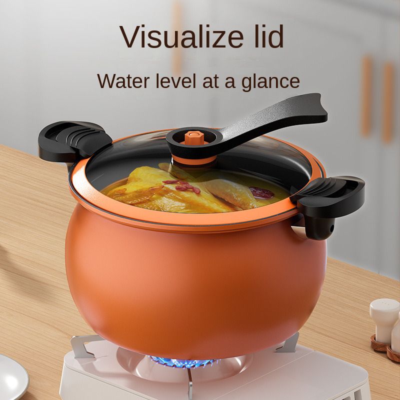 New non-stick soup pot, household pressure cooker, simmered micro-pressure pot, chubby soup pot, multi-functional soup pot