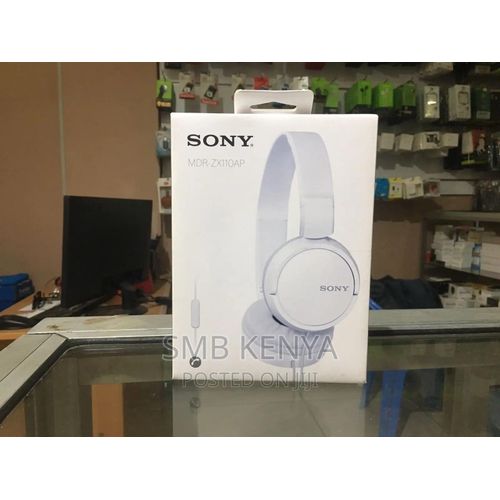 {Black Friday} Brand New Sony MDR-ZX110AP Extra Bass Headphones In-line remote and mic for hands-free calls Wide frequency range for clear highs and lows Cushioned earpads for total comfort