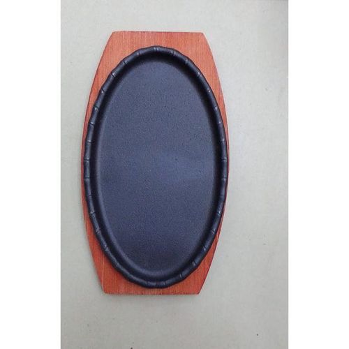 Hot Sizzling Plate With Bamboo Holder