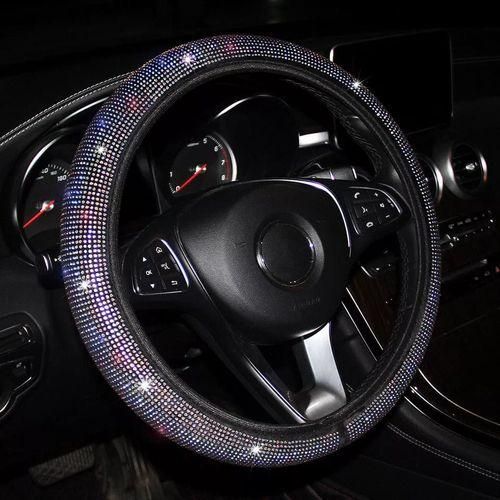 Glittering Steering Wheel Cover With Crystal Rhinestones