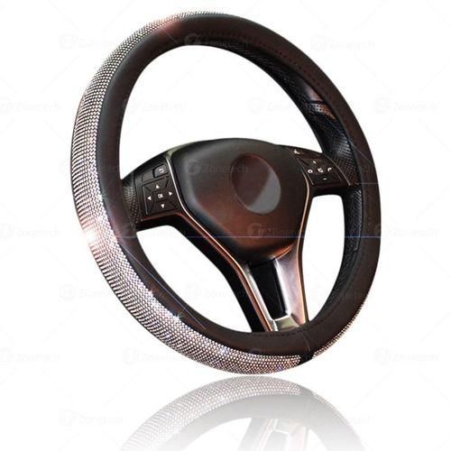 Glittering Steering Wheel Cover With Crystal Rhinestones