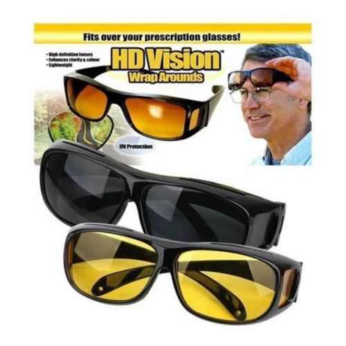 2Pcs Dark And Coloured Car Night Vision Driving Glasses