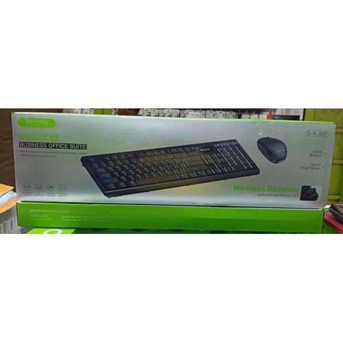BAVIN G-K-997 Keyboard & Mouse Set / Computer & Laptop Compatible Bavin Wireless Keyboard With Free Wireless Mouse And Battery