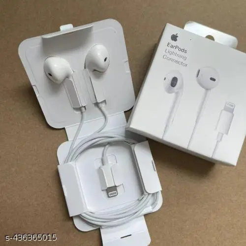 EarPods (Lightning Connector) with USB-C (WHITE COLOUR) Apple EarPods with Lightning Connector
