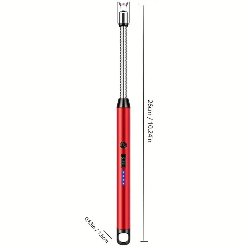 USB Rechargeable Electric Lighter for Kitchen, Pooja Room, Candles, BBQ, Cigars, Multi Purpose - 360 Degree Flexible & Windproof, Candle Lighters, Grill Lighters
