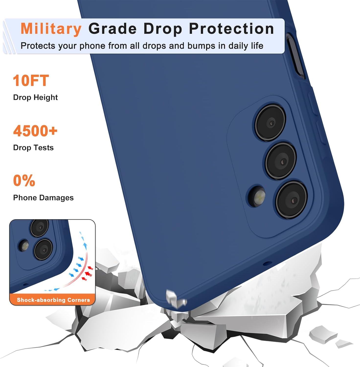 Samsung Galaxy A15 5G Case, Soft Silicone Full Camera Protecion Shockproof Phone Case Cover for Samsung Galaxy A15 5G Case 6.5