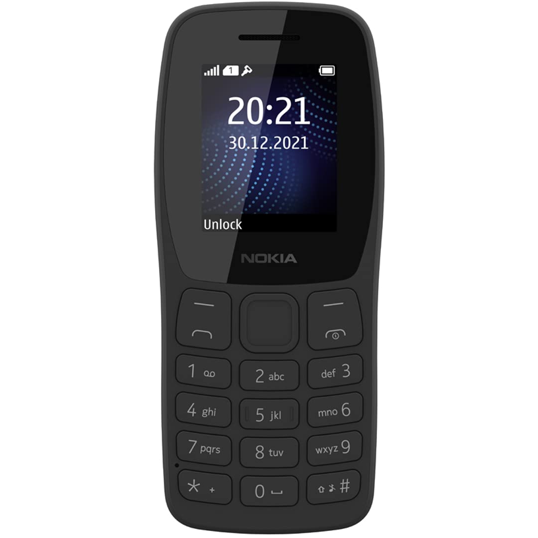 Nokia 106 Classic  phone | Single Sim Keypad Phone with Long-Lasting Battery, Wireless FM Radio, Charger in-Box