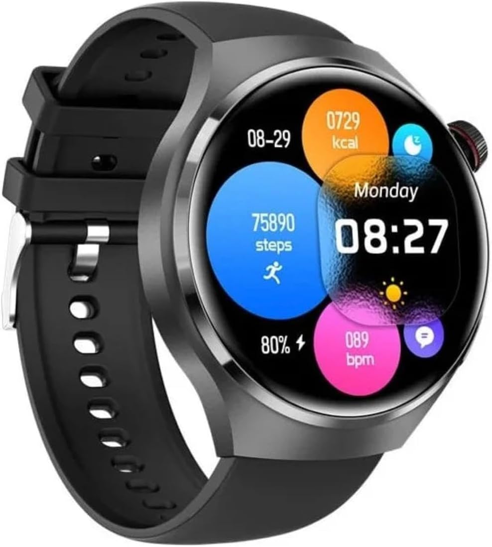 SMART WATCH MR 60, CURVED DISPLAY DESIGN 2.5D WITH WIRELESS CHARGER AND 3 PAIRS STRAP, STYLISH DESIGN, FOR MEN & WOMEN