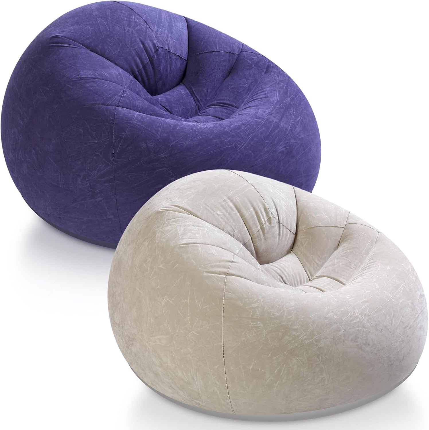 Inflatable Bean Bag Chair for Adults Blow up Lazy Sofa Lounge Folding Portable Movie Night Chair for Reading Room Bedroom Living Room Camping