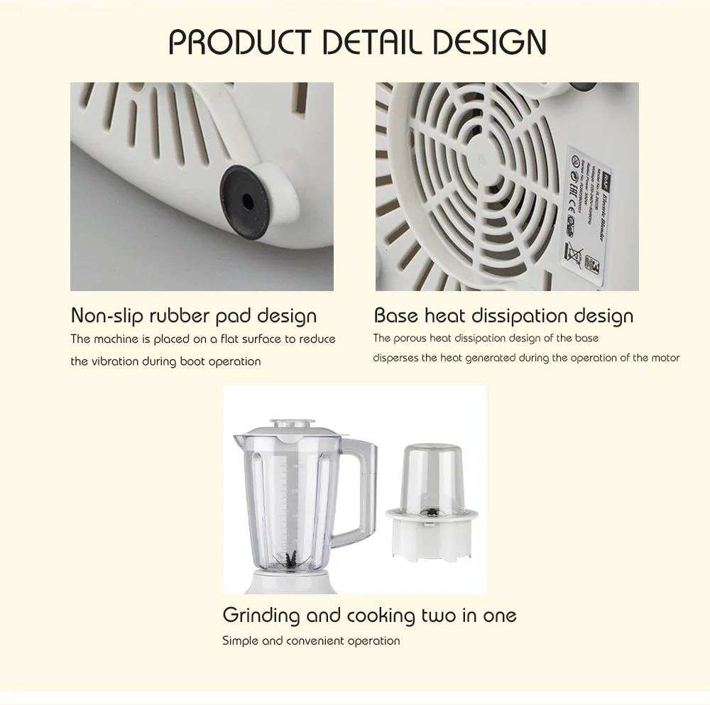 Electric Blender Ice Crusher Meat Grinder Home Commercial Smoothie Cooking Machine Soybean Milk Machine Fruit Juicer Juice Cup