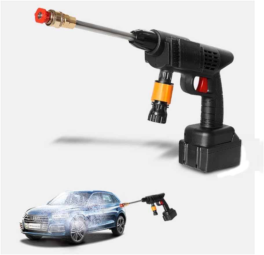 Electric Pressure Washer Cordless Power Washer Handheld Car Wash Portable Hight Pressure Cleaning Machine Kit for Car Garden Courtyard Pool Wireless Car Wash Spray Gun Machine