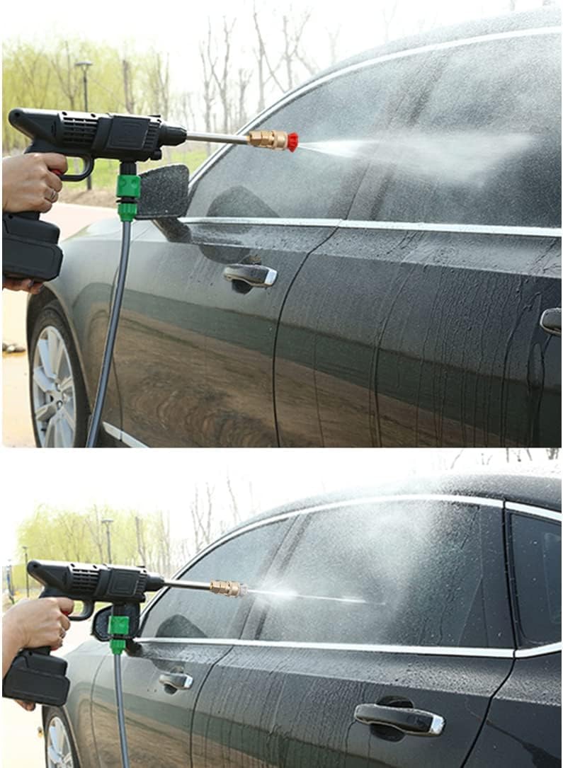 Electric Pressure Washer Cordless Power Washer Handheld Car Wash Portable Hight Pressure Cleaning Machine Kit for Car Garden Courtyard Pool Wireless Car Wash Spray Gun Machine