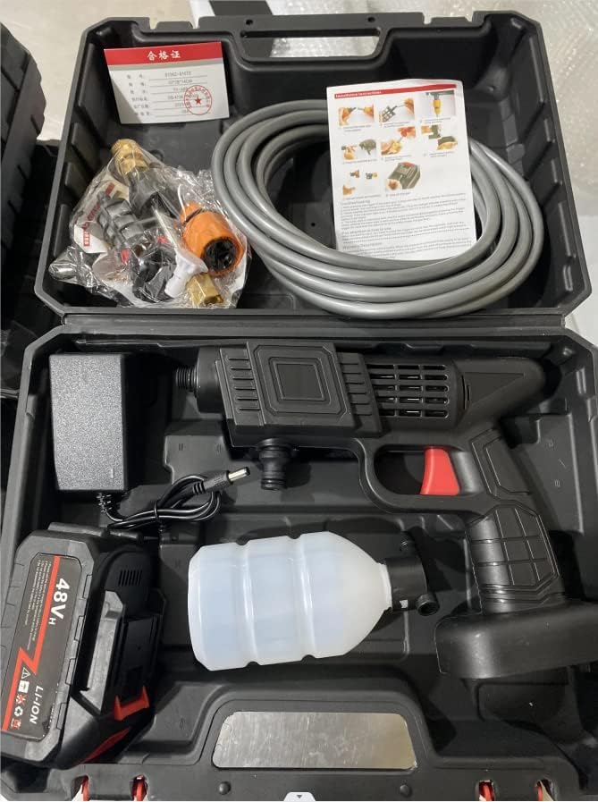 Electric Pressure Washer Cordless Power Washer Handheld Car Wash Portable Hight Pressure Cleaning Machine Kit for Car Garden Courtyard Pool Wireless Car Wash Spray Gun Machine