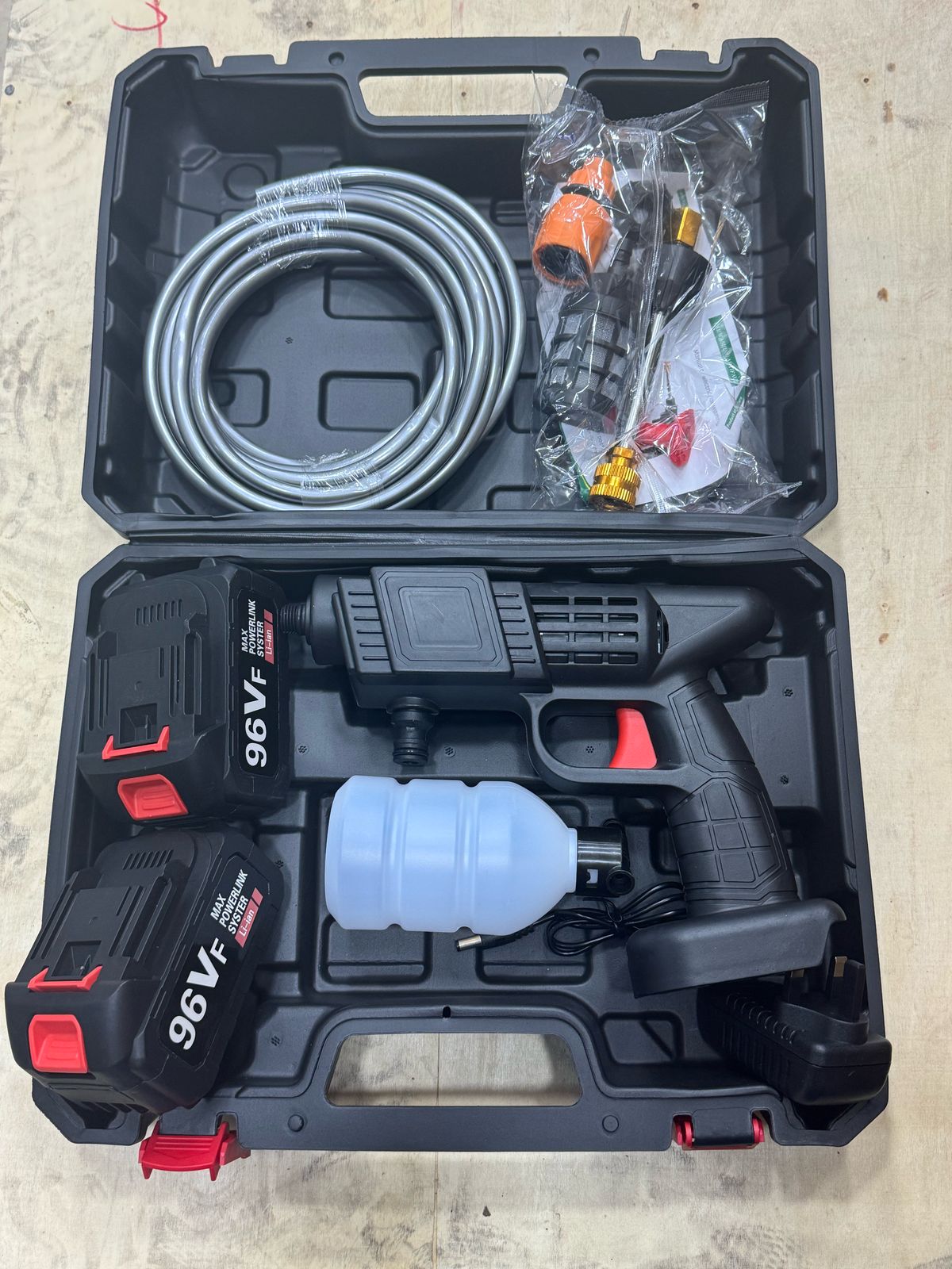 Electric Pressure Washer Cordless Power Washer Handheld Car Wash Portable Hight Pressure Cleaning Machine Kit for Car Garden Courtyard Pool Wireless Car Wash Spray Gun Machine