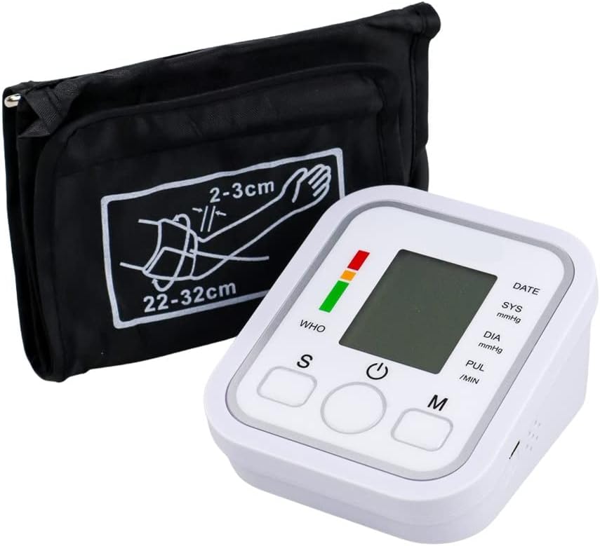 Blood Pressure Monitor Digital Arm Automatic Apparatus for Measuring Pressure with Intelli Wrap Bracelet for Home Hypertension Monitoring,