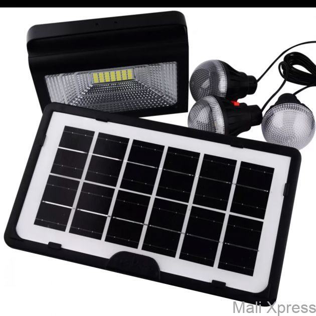30W Solar Lighting System Cclamp CL-03 Solar Lighting Kit with 3 bulbs and 5 in 1 USB Cable Multifunctional Solar power bank