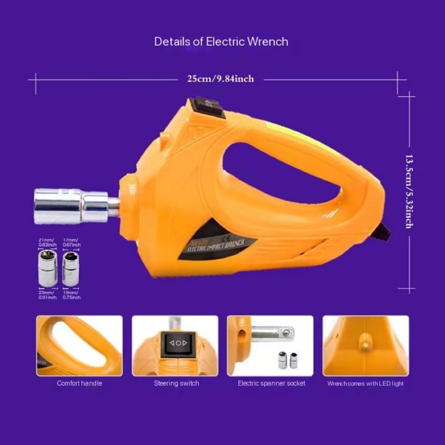 Electric Car Jack 2 Ton Electric Scissor Jack 12V DC Electric Jack with Electric Impact Wrench Car Repair Tool for Sedans and Trucks