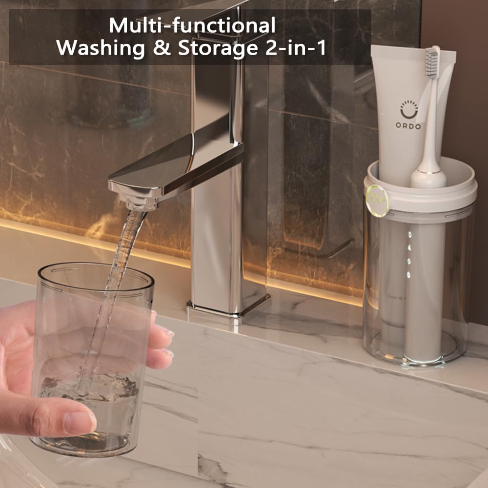 Travel Toothbrush Cup holder, Portable Travel Toothbrush Case, Toothbrush and Toothpaste Travel Kit, Toothbrush Storage Container for Traveling Bathroom Trip