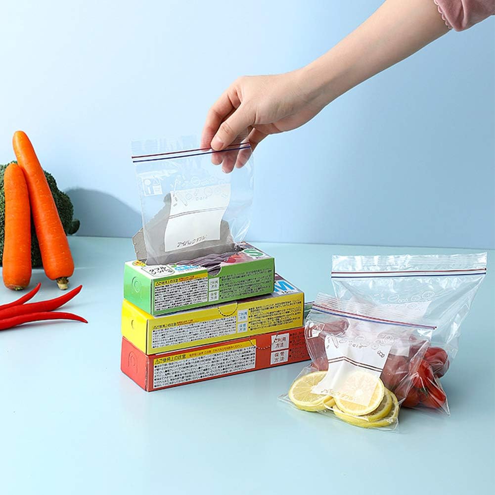 1kg Food Storage Freezer Bags Food Freezer Sandwich Bags Airtight Leakproof Grip Press Seal Bags for Vegetable, Liquid, Snack, Meat, Sandwich, 20pcs