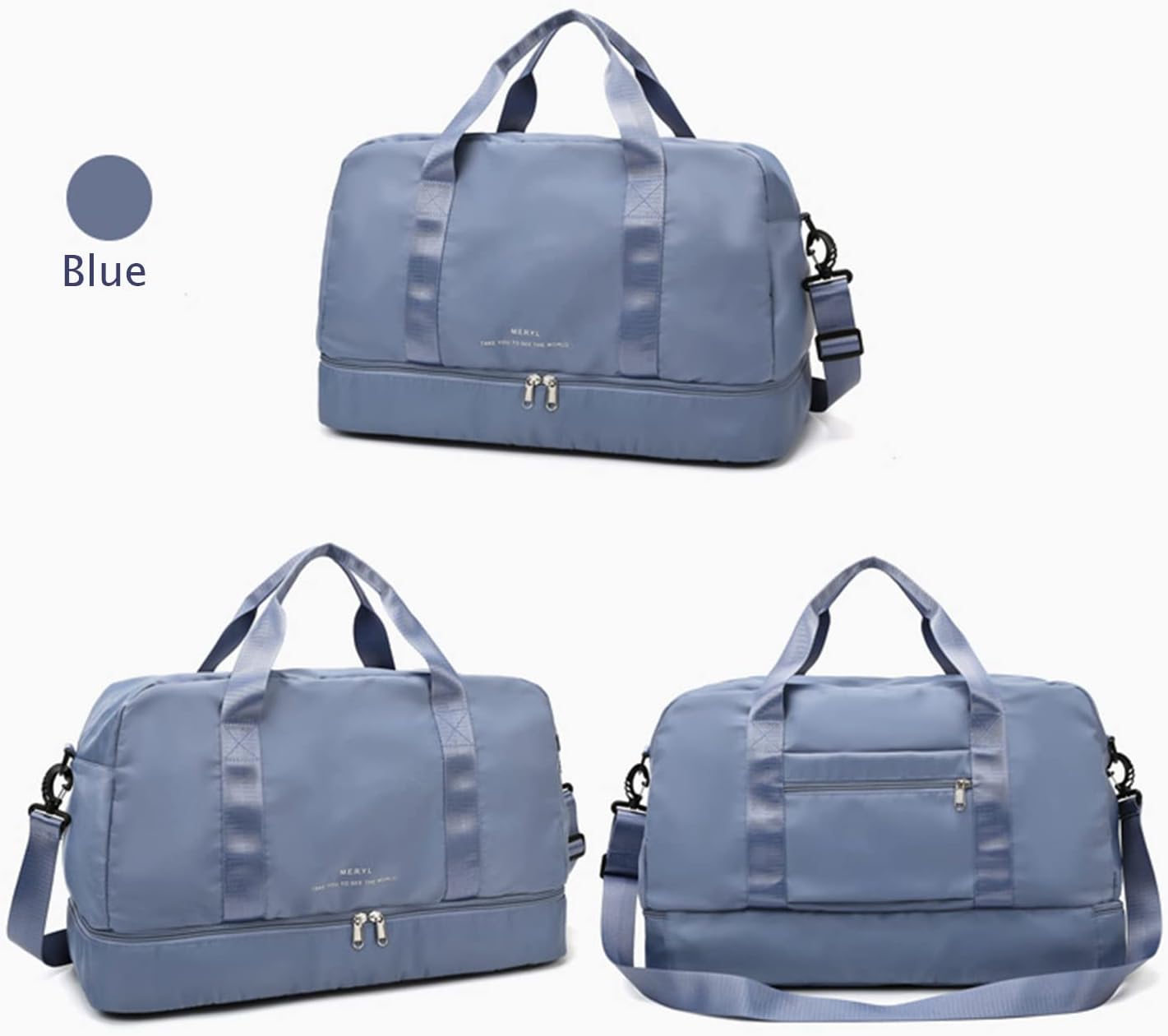 Travel Bag With Shoe Compartment, Travel Duffle for Women Sports Tote Gym Bag carry on Overnight Large Capacity for Girls Travel, Gym, Yoga, School