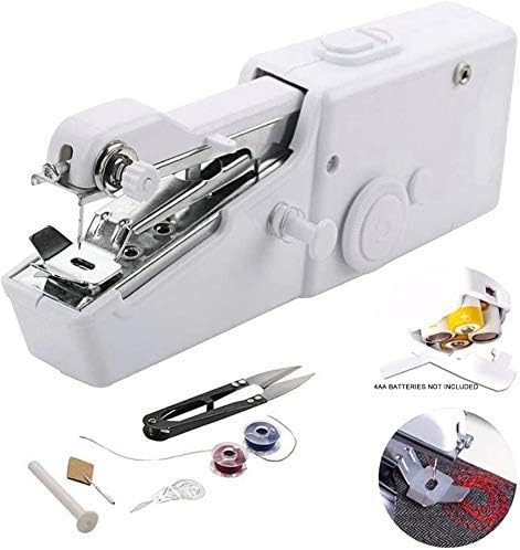 Portable Mini Sewing Machine - Handheld Electric Quick Handy Stitch Tool for Fabric, Clothing, Kids Cloth - Home and Travel Use
