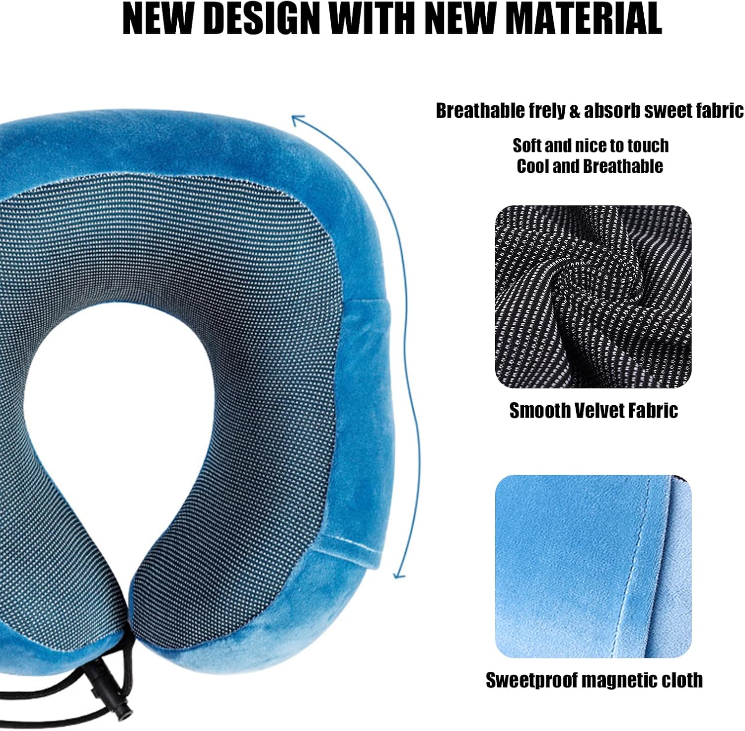 Travel Pillow 100% Pure Memory Foam Neck Pillow, Head Support Soft Pillow for Sleeping Rest Comfortable & Breathable Cover, Airplane Travel Kit Home Office Car & Home Use