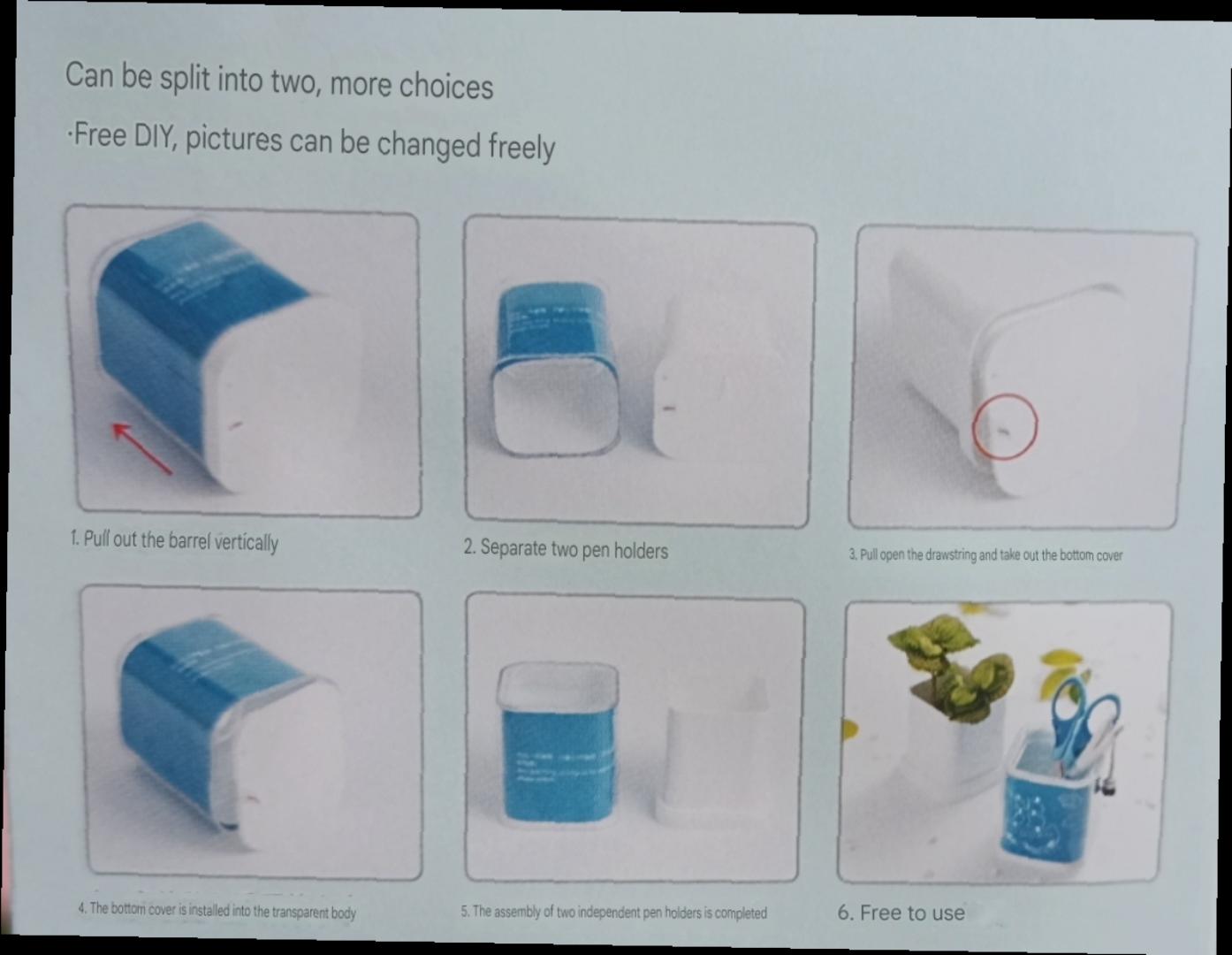 2in1 pen holder easy DIY assemble for office/School/Home Desk Accessory//