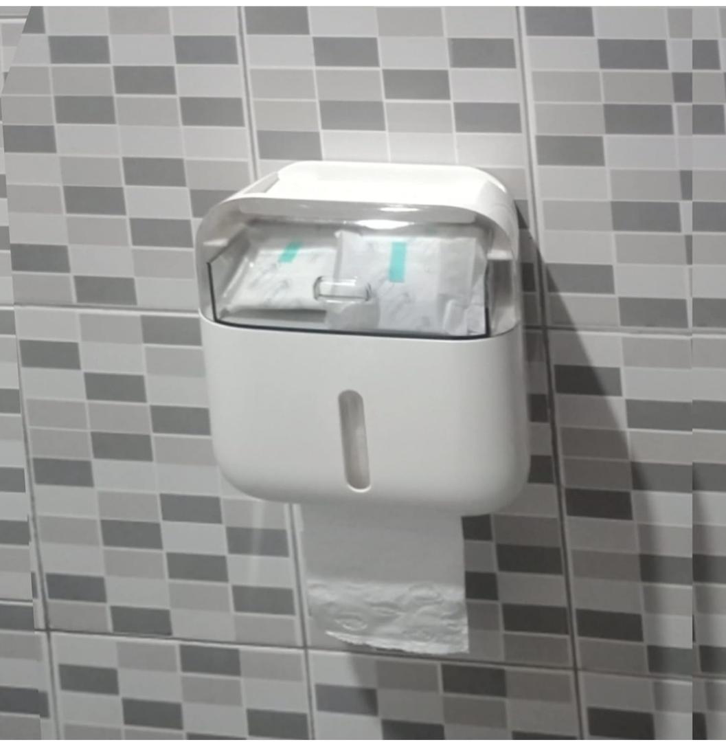 Toilet Roll Paper Holder Wall Mounted Toilet Tissue Box Roll Paper Dispenser sanitary pads storage facial wipes storage phone holder