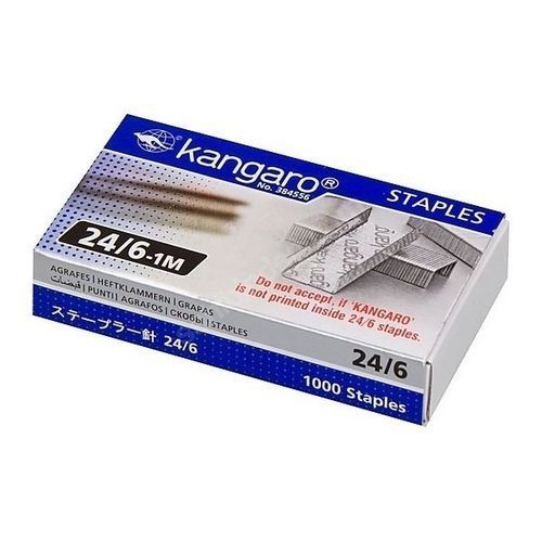 Kangaroo 1000pcs BEST OFFICE STAPLE PINS STAPLES 24/6