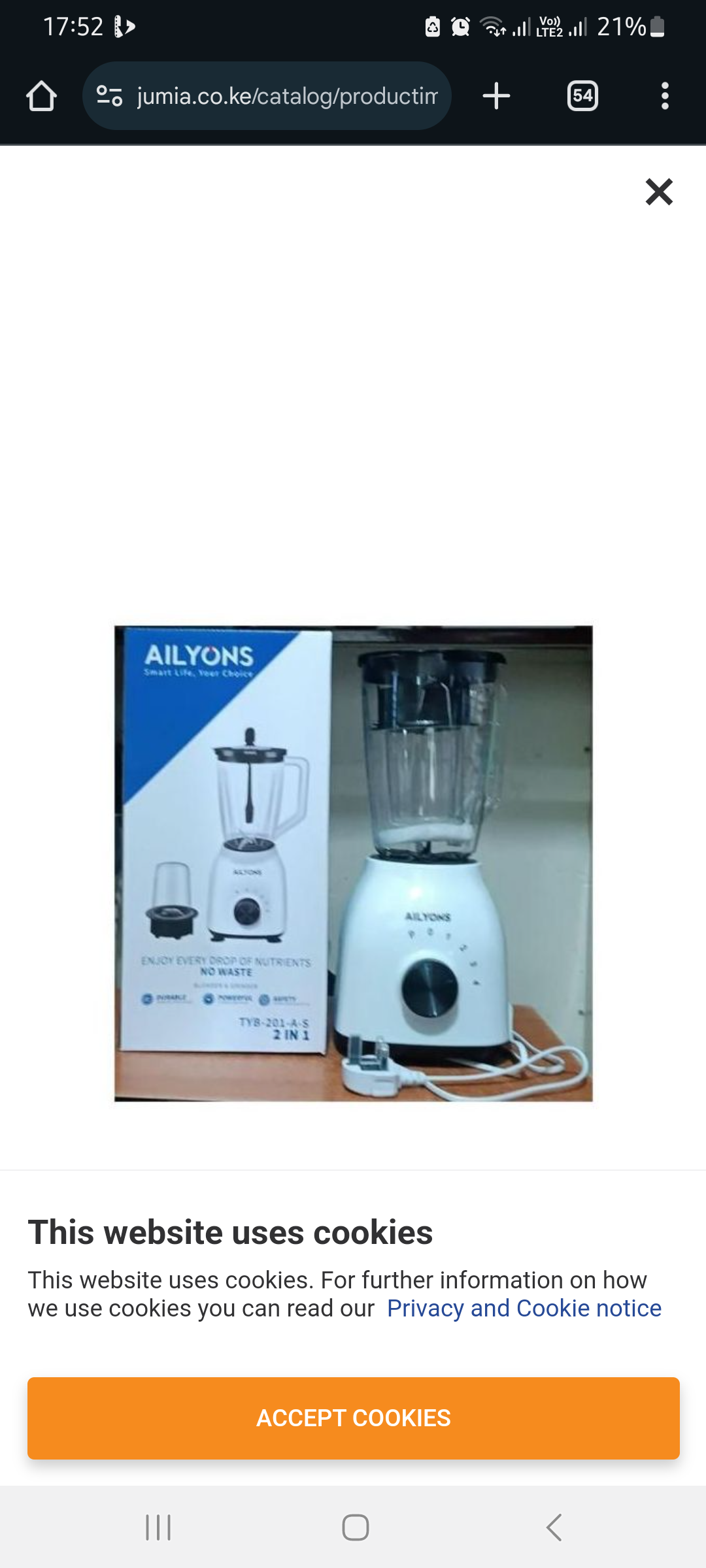 Lyons Ailyons 2in 1 blender