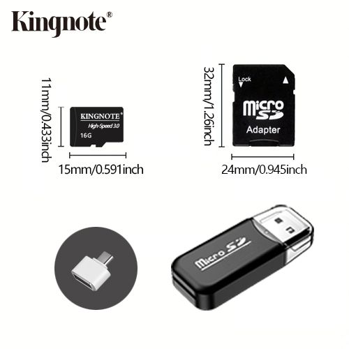 Kingnote Memory Card 128GB with adapter, High Speed Flash 3.0 Memory TF card for tablet/camera/phone/laptop/computer/car audio/game console/audio - Store files safely!