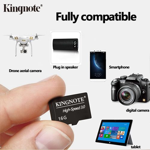 Kingnote Memory Card 128GB with adapter, High Speed Flash 3.0 Memory TF card for tablet/camera/phone/laptop/computer/car audio/game console/audio - Store files safely!