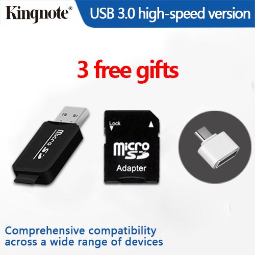 Kingnote Memory Card 128GB with adapter, High Speed Flash 3.0 Memory TF card for tablet/camera/phone/laptop/computer/car audio/game console/audio - Store files safely!