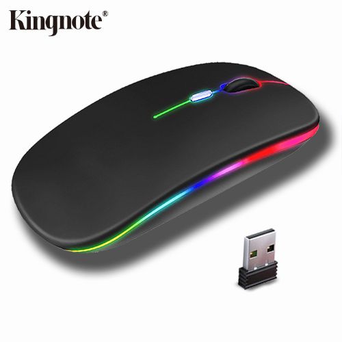 1000mAh! Kingnote Wireless Mouse Bluetooth Luminous Mouse 2.4GHz Rechargeable portable office must-have suitable for PC/ tablet/laptop,Super long standby time