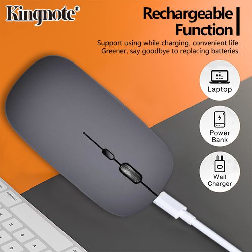 600mAh! KingNote USB Bluetooth wireless mouse, suitable for PC, laptop, laptop, portable business trip office travel necessary,Long standby time